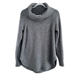 By Anthropologie Ribbed Cowl Neck Gray Knit Sweater Women’s M